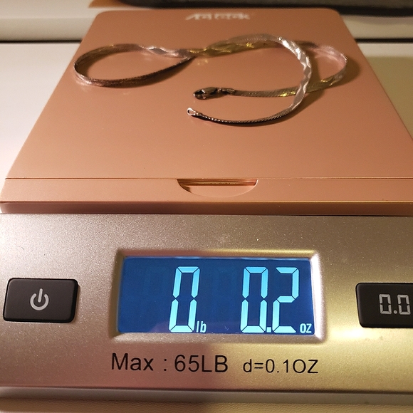 Silver Heringbone Chain 18" - Picture 5 of 7